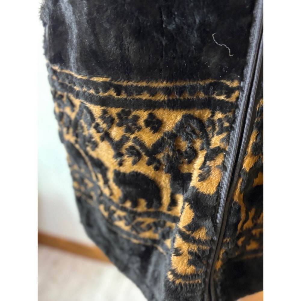 Vintage animal print faux fur vest Bear Ridge Outfitters XL Made in USA - Picture 5 of 10